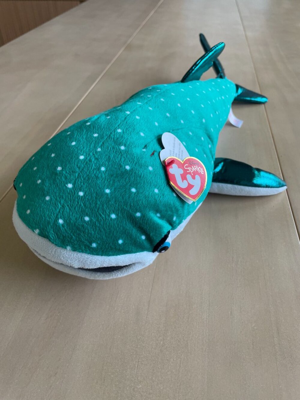 Entire Closet $5! NEW XL Jumbo 18" Ty Beanie Boos Whaley Whale Shark Sparkle - Picture 2 of 8